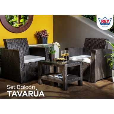 Set de balcón Tavarua 3 piezas Reyplast Juegos de Terraza