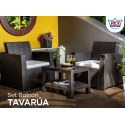 Set de balcón Tavarua 3 piezas Reyplast Terraza y Jardin