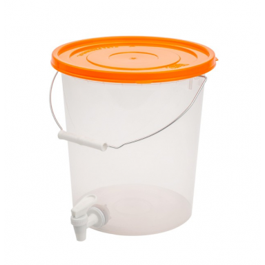 Balde 12 litros con tapa, asa de metal y caño hermético Reyplast Terraza y Jardin