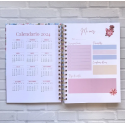 Planner Básico Flores Naranja Inicio