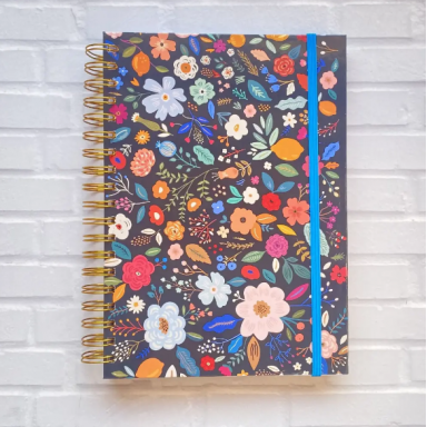 Planner Básico Flores Naranja Inicio