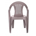 Silla Barcelona Con Brazo Taupe Reyplast Terraza y Jardin