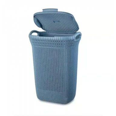Cesto Khipu 60L Azul Acero Chile Reyplast Terraza y Jardin