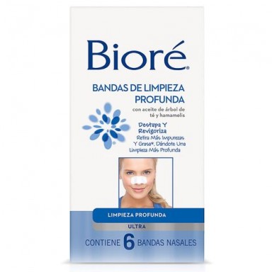Bandas Biore Nasal Limpieza Profunda 6 piezas Inicio