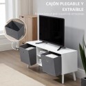 Rack TV Moderno 50 Pulgadas Blanco / Gris Racks TV