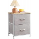 Velador Somdot 2 Cajones Gris Veladores