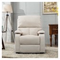 Bergere Reclinable Ibiza Leather Crema Sofás