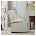 Bergere Reclinable Ibiza Leather Crema Sofás