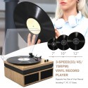 Tocadisco Bluetooth + Parlantes Modern Wood LPSC-008 Tocadiscos y Tornamesas