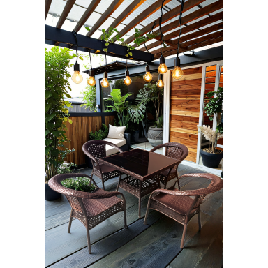 Juego de Terraza con 4 sillas Oregon Terraza y Jardin