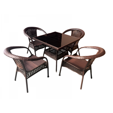 Juego de Terraza con 4 sillas Oregon Juegos de Terraza