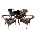 Juego de Terraza con 4 sillas Oregon Terraza y Jardin