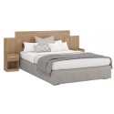 Set Respaldo más 2 Veladores Castaño Muebles