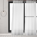 Cortina Set Pasa Tubo 1.40x2.25 cms. Blanco. Masel Cortinas