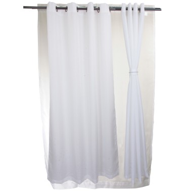 Cortina set Yasmin 8 pzas. 1.40 x 2.25 cm Blanco. Masel Cortinas