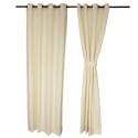 Cortinas Argollas Set Barcelona 1.40x2.25 Ivory. Masel Cortinas