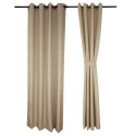 Cortinas Argollas Set Barcelona 1.40x2.25 cm Tostado. Masel Cortinas