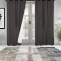 Cortinas Set B.O. Microfibra 2 pzas. 1.40 x 2.25 cm Gris Oscuro. Masel Cortinas