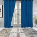 Cortinas Set B.O. Microfibra 2 pzas. 1.40 x 2.25 cm Azul. Masel Cortinas