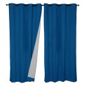 Cortinas Set B.O. Microfibra 2 pzas. 1.40 x 2.25 cm Azul. Masel Cortinas