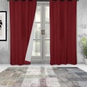 Cortinas Set B.O. Microfibra 2 pzas. 1.40 x 2.25 cm Rojo. Masel Cortinas