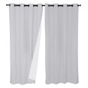 Cortinas Set B.O. Microfibra 2 pzas. 1.40 x 2.25 cm Blanco. Masel Cortinas