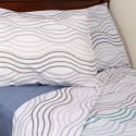 Juego de Sabanas Ondas 2.0 plazas Azul. Masel Sábanas