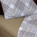 Juego de Sabanas Line 2.0 plazas Taupe. Masel Sábanas
