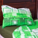 Juego de Sabanas Cuadros 2.0 plazas Verde. Masel Sábanas