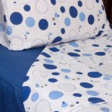 Juego de Sabanas Burbujas 2.0 plazas Azul. Masel Sábanas
