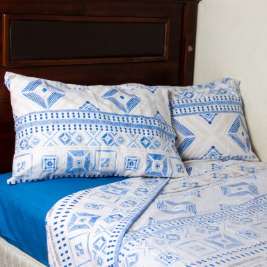 Juego de Sabanas Azu 2.5 plazas Azul. Masel Sábanas