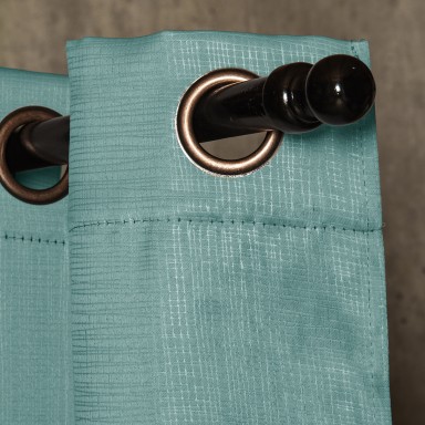 Cortinas de argolla Set Embosed 1.40 x 2.25 Turquesa. Masel Inicio