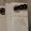 Cortinas de argolla Set Embosed 1.40 x 2.25 Taupe. Masel Cortina