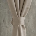 Cortinas de argolla Set Embosed 1.40 x 2.25 Taupe. Masel Cortina