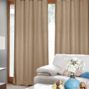 Cortinas de argolla Set Embosed 1.40 x 2.25 Beige. Masel Cortina