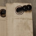 Cortinas de argolla Set Embosed 1.40 x 2.25 Beige. Masel Cortina