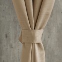Cortinas de argolla Set Embosed 1.40 x 2.25 Beige. Masel Cortina