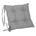 Set de 2 Cojines Botones tela lisa 45x45 cms Gris. Masel Inicio