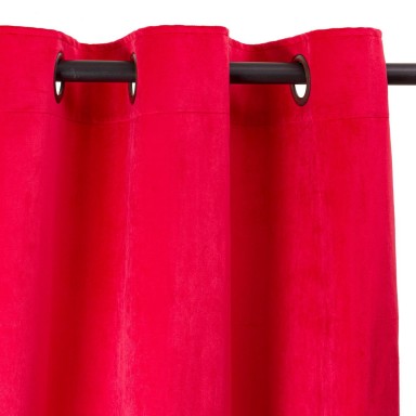 Cortitna Argollas New Velvet 140 x 220 cms Roja. Masel Inicio