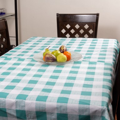 Mantel PVC Cuadrille Rectangular 140 x 210 cm. Turquesa. Masel Inicio