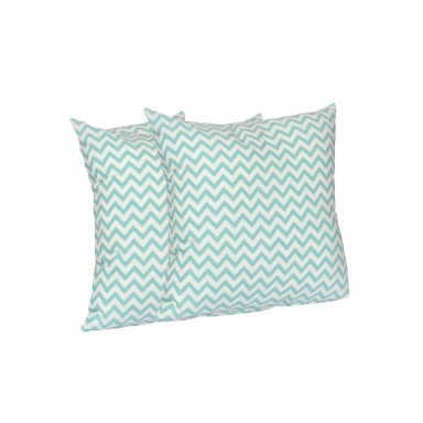 Set 2 cojines Lona Española Zig Zag 50x50 cm. Jade. Masel Decoración