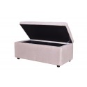 Mueble Banqueta Baul Felpa Palo de Rosa. Masel Muebles