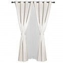 Set Cortina Barbara 8 pzas. 140 x 225 cms. Crudo. Masel Cortinas
