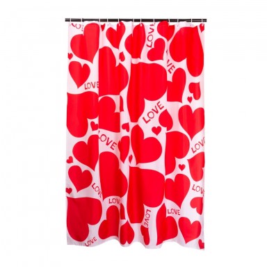Set Baño Cortina, Covertor, 2 Pisos Corazones. Masel Inicio