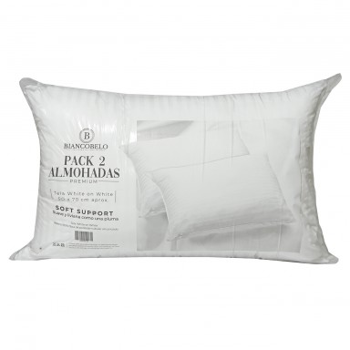 Pack 2 Almohadas Biancobelo Premium 50x70 Almohadas