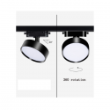 PORTA PANEL LED REDONDO NEGRO 18W NEUTRO 4000K A RIEL MODELO QUTU KONNERGIE Iluminación