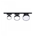 PORTA PANEL LED REDONDO NEGRO 18W NEUTRO 4000K A RIEL MODELO QUTU KONNERGIE Iluminación