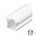 PERFIL 2M BLANCO DIFUSOR DE 0,55MM MOD 613B PLANO ALTO EMB TAPA Y HEBILLA Iluminación