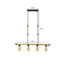 LAMPARA DE TECHO PORTA AMPOLLETA E27 X4 MODELO YUTE VASUMATI KONNERGIE Iluminación