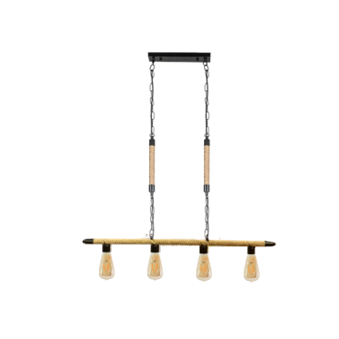 LAMPARA DE TECHO PORTA AMPOLLETA E27 X4 MODELO YUTE VASUMATI KONNERGIE Iluminación